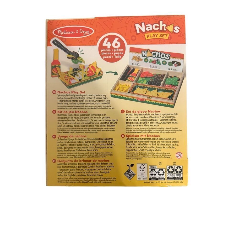 Brand New Melissa & Doug Nachos Play Set Wooden Toy Pretend Play 3+ 46 Pcs - Picture 4 of 4